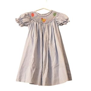 Baby girl birthday smocked dress